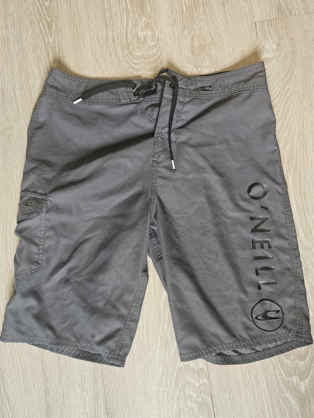 O'Neill Men's Charcoal Gray Board Shorts with Side Logo